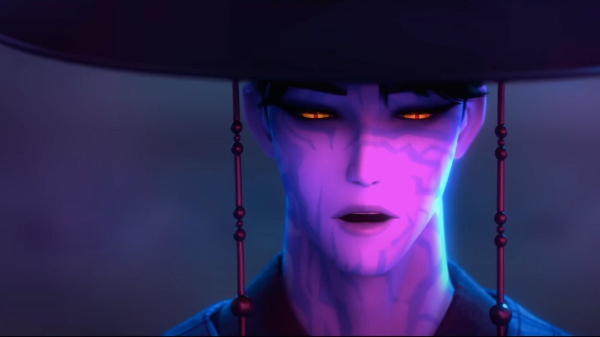 Jinu exits, trying to contain Gwi-Ma (Image via YouTube/Netflix)